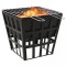 vidaXL Vatră de foc 2-in-1 cu grătar, 34x34x48 cm, oțel