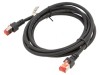 Cablu Patch S/FTP Cat6 LSZH Negru 2m 27AWG
