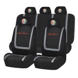 Set Huse Scaune Universale Compatibile cu Alfa Romeo &ndash; Negru/Gri