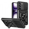 Husa Oppo Reno12 Techsuit CamShield Neagra - Protectie Camera, Anti-Zgarieturi