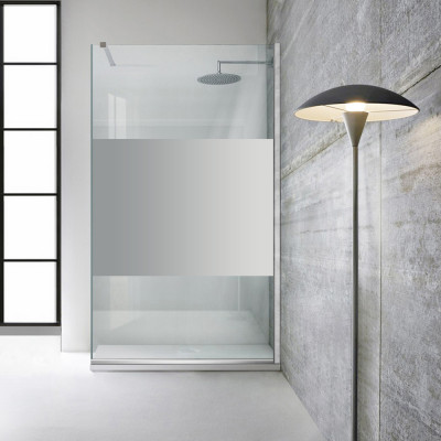 Paravan dus walk-in Aqua Roy INOX, model Line incolor, sticla 8 mm clara, securizata, anticalcar, 110x195 cm foto