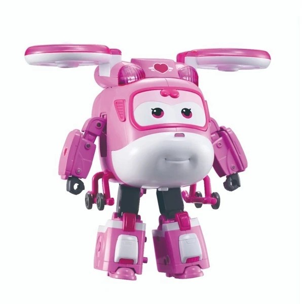 Avion transformabil, Super Wings, Dizzy, Cu Sunete si Lumini, 17Cm