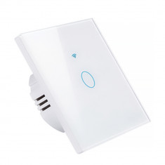 Intrerupator inteligent cu touch PNI SafeHome PT101L WiFi, 10A, control prin aplicatia Tuya Smart, compatibil cu Alexa si Google Assistant - Live Wire foto