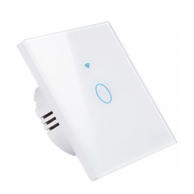 Intrerupator inteligent cu touch PNI SafeHome PT101L WiFi, 10A, control prin aplicatia Tuya Smart, compatibil cu Alexa si Google Assistant - Live Wire foto