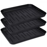 Set 3 Tavi Navaris pentru Incaltaminte, Plastic, 35x27 cm, Antiderapante - Protectie Podea, Uscare Rapida