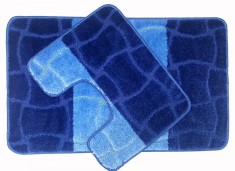 Set 2 Covorase Baie Antiderapant Sariyer 2582 - 50x80, 40x50, Bleumarin foto