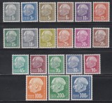 SAAR 1957 - Președintele federal Theodor Heuss 2 Serii, SET COMPLET, Cota 49 EURO, MNH