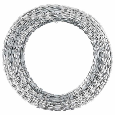 S&amp;acirc;rmă ghimpată din oțel galvanizat cu clips-uri NATO Concertina, 60 m foto