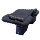 Saltea Auto Gonflabila Velur 130x80cm, Negru, Pompa Electrica Inclusa, 2 Perne, Sac Transport, Impermeabila, Max 300kg
