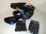 Cumpara ieftin Casca Moto Enduro ATV + Ochelari + Manusi + Cagula, Marimi S-XL, ABS, ECE