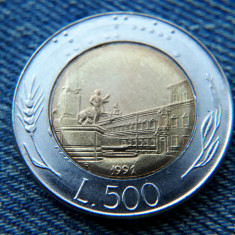 1p - 500 Lire 1991 Italia / bimetal foto