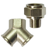 Niplu Distribuitor Stanley 156128XSTN - tip Y 2 x1/4F 3/8F + reductie&nbsp;3/8&rdquo;M - 1/4&rdquo;F