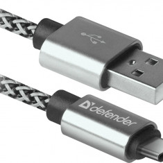 Cablu Date Type C Defender USB09-03T PRO USB2.0 2.1A 1m Alb