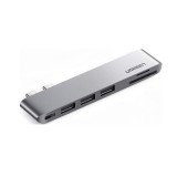 Ugreen - Adapter CM251 (60560) - for MacBook Pro/Air, 2x USB-C to 3x USB, Type-C, SD/TF Card, 100W, 40Gpbs, 4K - Grey