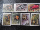 Tanzania-Fauna ,paianjeni-serie completa ,MNH, Nestampilat