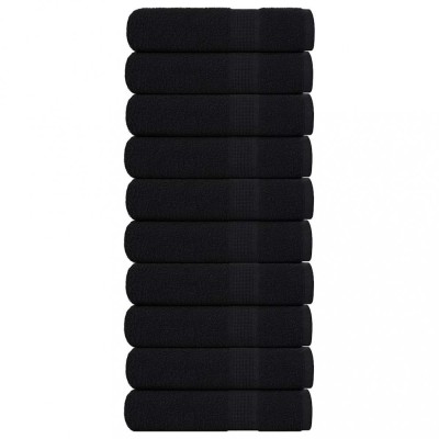 vidaXL Prosoape de duș 10 buc Negru 70x140 cm 360 g/m&amp;sup2; 100% bumbac 136955 foto