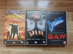 Lot filme horror, casete video VHS - From Dusk Till Dawn, Scream 2, Saw foto