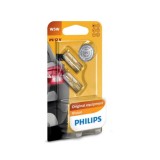 Set 2 Becuri Auto Philips W5W 12V Halogen, Lumina Alba, Blister