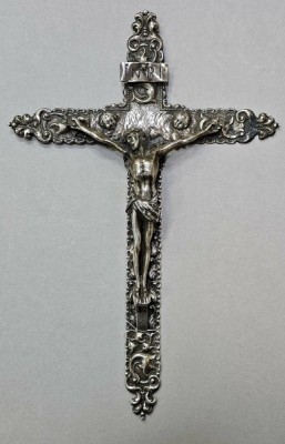 Iisus Rastignit, Crucifix din Argint Marcat, Secol XIX foto