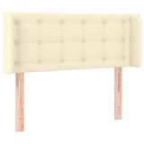 Cumpara ieftin Tablie de pat cu aripioare crem 93x16x78/88 cm piele ecologica
