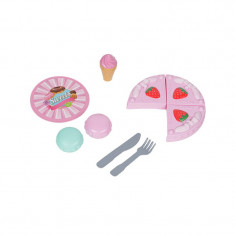 Set jucarii Tort, prajituri si accesorii din plastic, Roz, ATU-089802