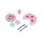 Set jucarii Tort, prajituri si accesorii din plastic, Roz, ATU-089802