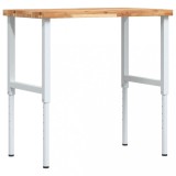 Cumpara ieftin Banc lucru 100x60x(73-99,5) cm lemn masiv acacia dreptunghiular