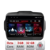 Navigatie Jeep Renegade 2015-2017 D-500 Octa Core cu Android Radio Bluetooth Internet GPS WIFI DSP 3+32 GB 4G LENOVO LITE CarStore Technology