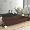 VidaXL Chiuvetă dreptunghiulară lux, maro &icirc;nchis, 71x38 cm, ceramică 146962