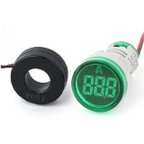 Ampermetru Digital Verde de Panou 220V 22mm 5C037 XXM