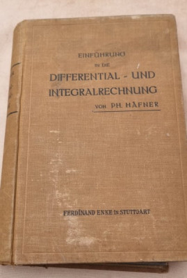 Einfung in die Differential-und integralrechnung - Ph. Hafner foto