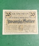 Bancnota Notgeld 20 heller 30 septembrie 1920