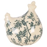 Cumpara ieftin Figurina Gaina ceramica bej verde 12x11x13 cm