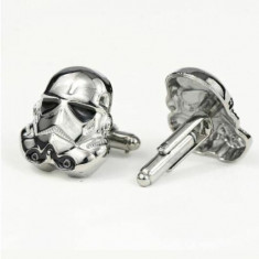 Set butoni metalici star wars storm trooper 3D + ambalaj cadou