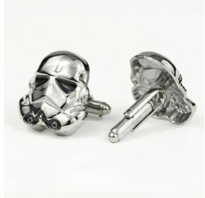 Set butoni metalici star wars storm trooper 3D + ambalaj cadou foto