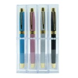 Stilou CNX 8053, alimentare pompita, corp metalic diverse culori sidefat, cutie plastic