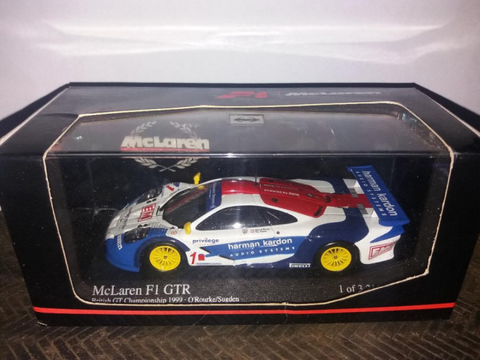 Macheta McLaren F1 GTR British GT Championship - 1999 - MINICHAMPS 1:43