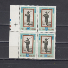 M1 tx3 8 - 1967 - 90 ani proclamarea independentei Romaniei perechi patru timbre