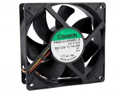 Ventilator axial DC 12V 120x120x38mm 323m3/h 54dBA cu bilă foto