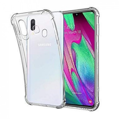 Husa silicon transparenta antisoc compatibila cu Samsung Galaxy A20s foto