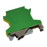 Cumpara ieftin Clema sir fixare pe sina, galben/verde, 2.5 mm&sup2;, 10 buc / set