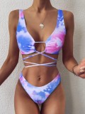 SW2283-441 Costum de baie in 2 piese model colorat, M