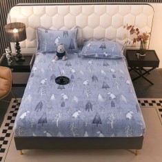 Husa de Pat Cocolino cu Elastic + 2 Fete de Perna pentru Pat Dublu - JOJ754