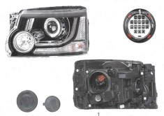 Far Land Rover Discovery/Lr4 (Taa), 2013-12.2016, fata, Stanga, cu daytime running light; HiR2; electric; cu becuri, Valeo