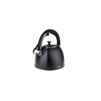Fierbător tradițional cu fluier fabricat din inox, ceainic 3 litri, 15-25 cm, negru, Klausberg foto