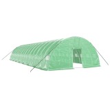 Cumpara ieftin Sera cu cadru din otel, verde, 96 m&sup2;, 16x6x2,85 m