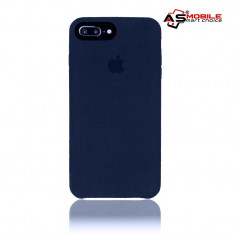 Husa iPhone 8 PLUS ? Alcantara Apple Logo (Blue) foto
