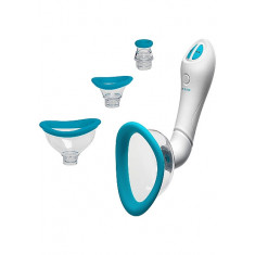 Pompa Bloom Intimate Body 4 Accesorii Vibrating&amp;Sucking Alb/Albastru