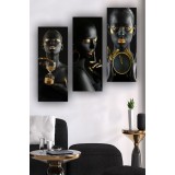 Tablou, 3 bucati MDF2 Multicolor 20x50x3 cm