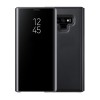 Husa Samsung Galaxy Note 9 - Flip Mirror tip Carte, Capac translucid, Neagra, Universal